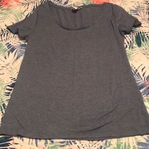 Light heather blue scoop neck T-shirt